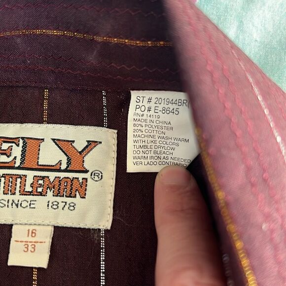 Ely Cattleman Western Snap Shirt Metallic - 16-33 - Picture 4 of 11